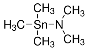 (Dimethylamino)trimethyltin - CAS:993-50-0 - (Dimethylamido)trimethyltin(IV), (dimethylamino)trimethylstannane, Dimethylaminotrimethyltin, Dimethylaminotrimethylstannane, N-methyl-N-trimethylstannylmethanamine, Trimethylstannyldimethylamide, Trimethylstan